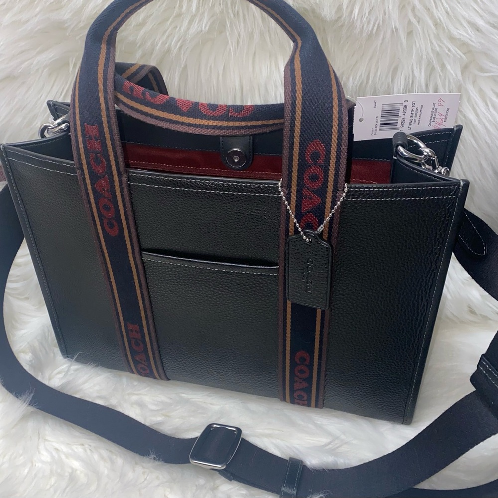 Coach Smith tote with crossbody strap New with tags Black - Picture 7 of 9